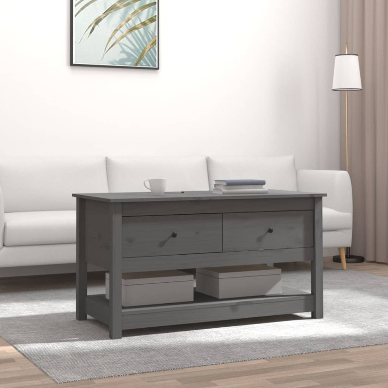 stradeXL Table basse Gris...