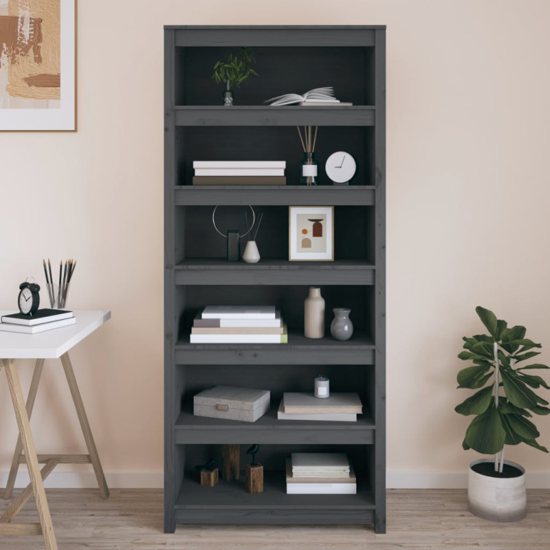 stradeXL Book Cabinet Grey...