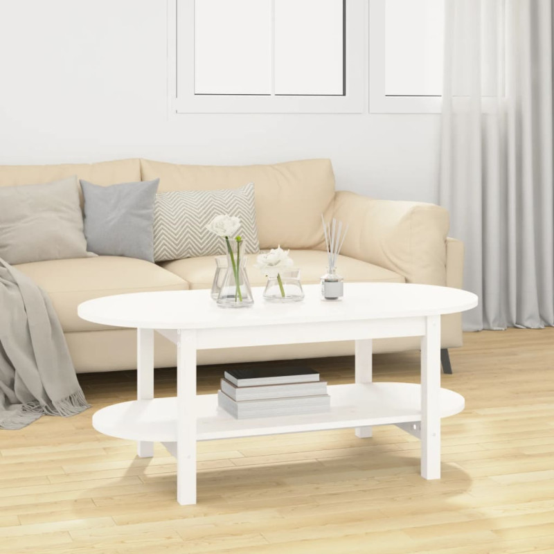 stradeXL Table basse Blanc...