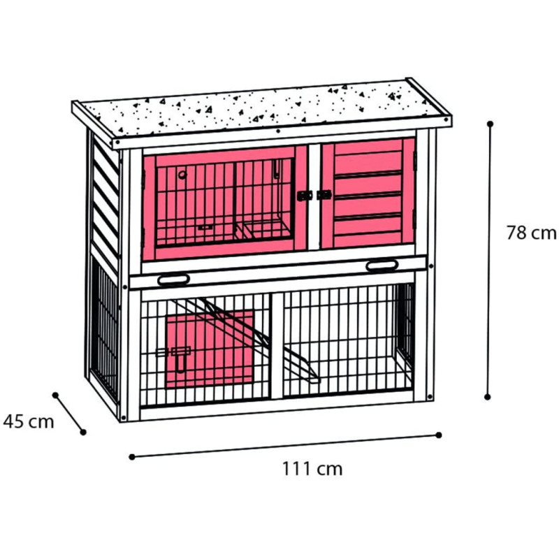 FLAMINGO Rabbit Hutch Loft...