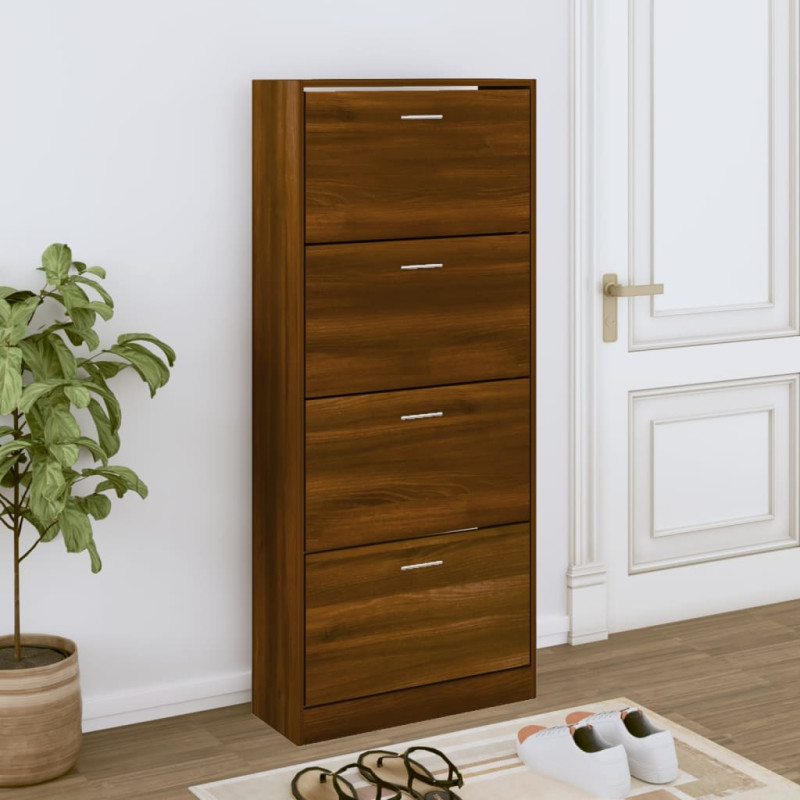 stradeXL Shoe Cabinet Brown...