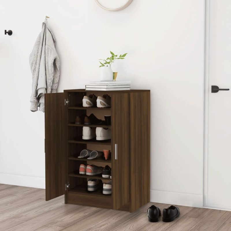 stradeXL Shoe Cabinet Brown...