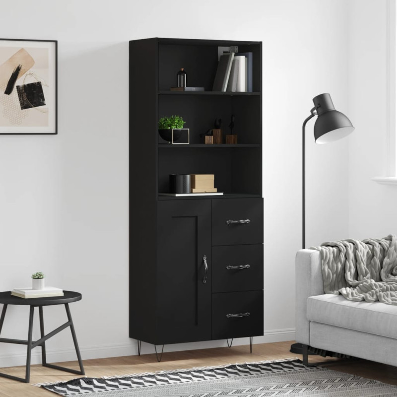 stradeXL Highboard Schwarz...