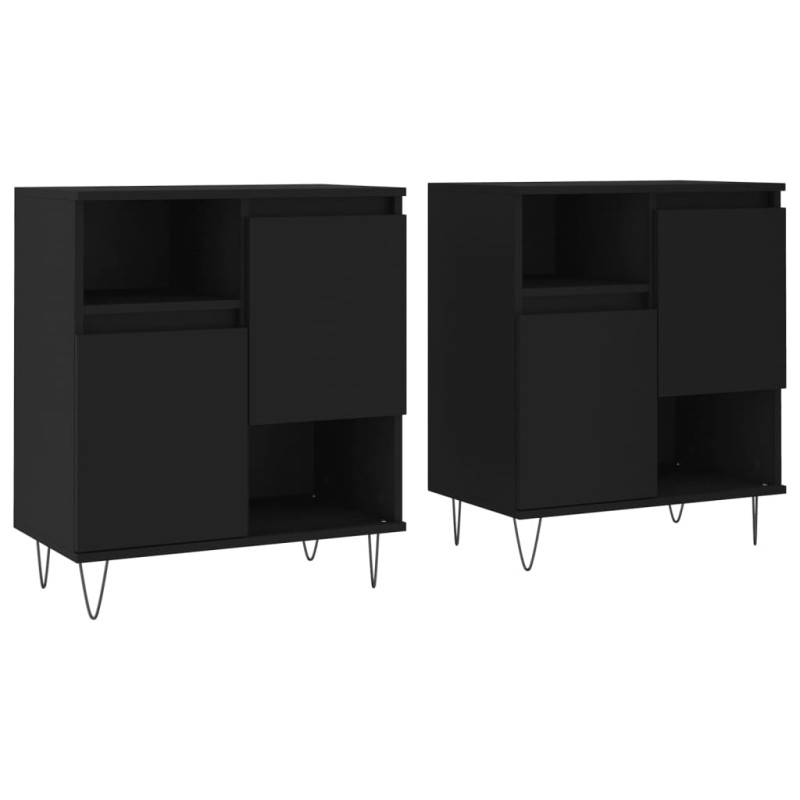 stradeXL Buffets 2 pcs noir...