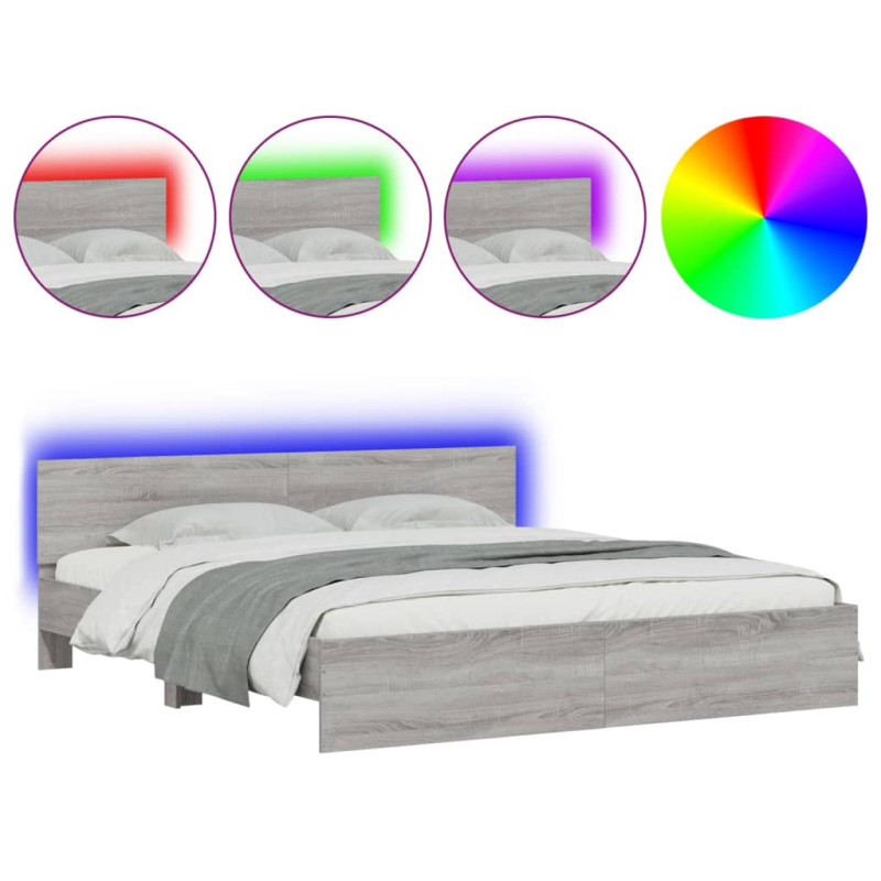 stradeXL Bed Frame with LED...