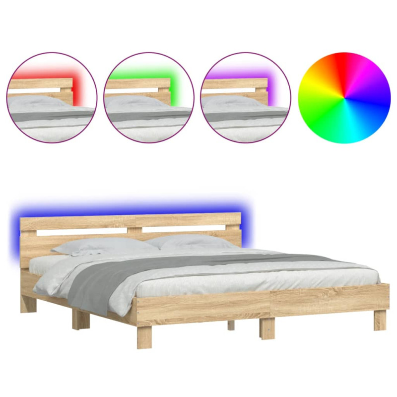 stradeXL Bed Frame with LED...