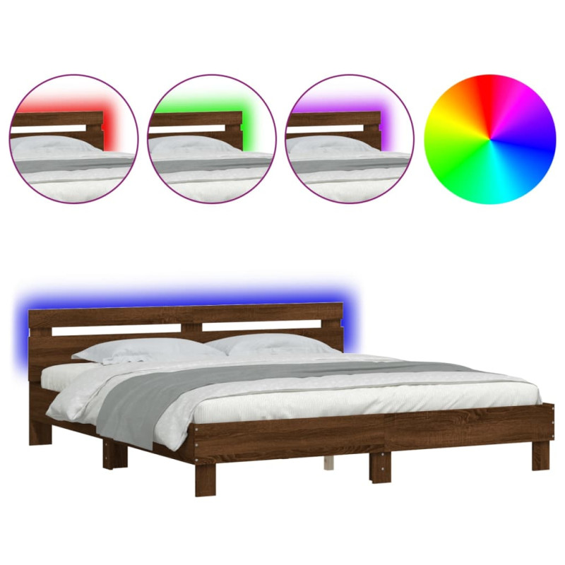 stradeXL Bed Frame with LED...