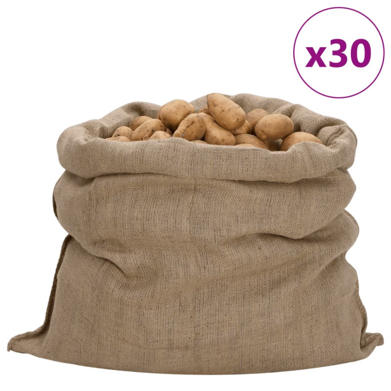 stradeXL Jute Sacks 30 pcs...