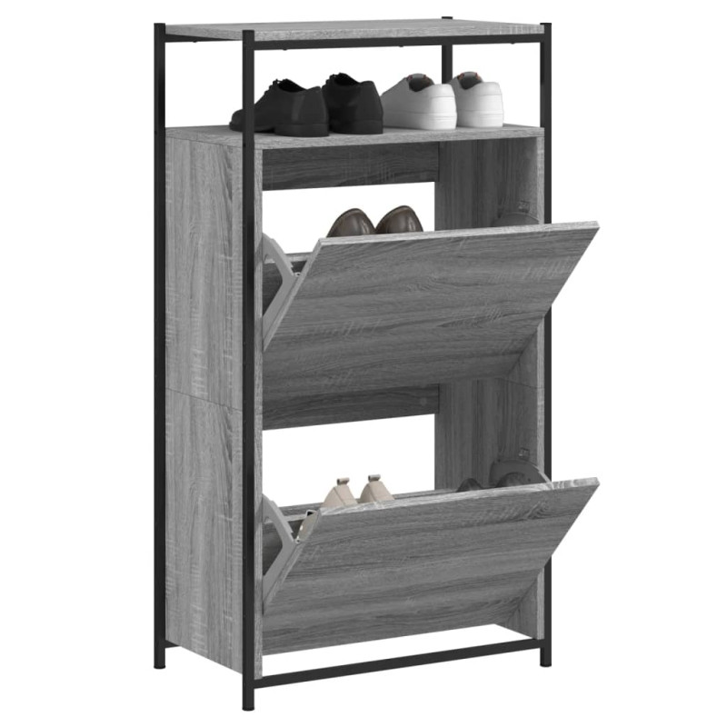 stradeXL Shoe Cabinet Grey...