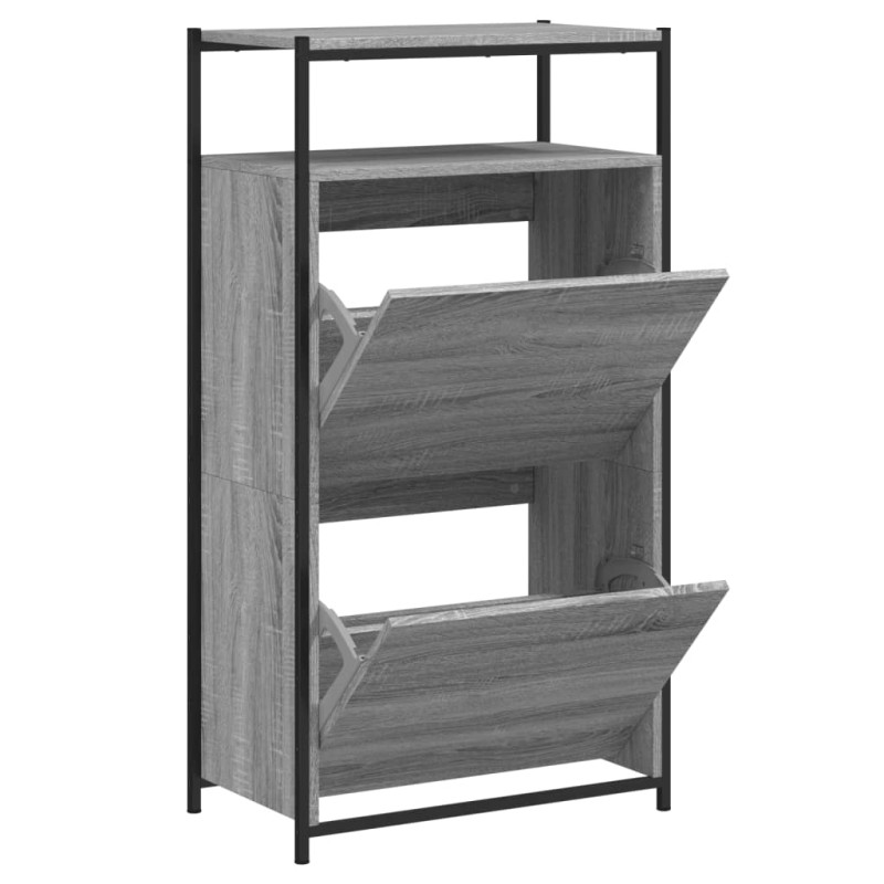 stradeXL Shoe Cabinet Grey...