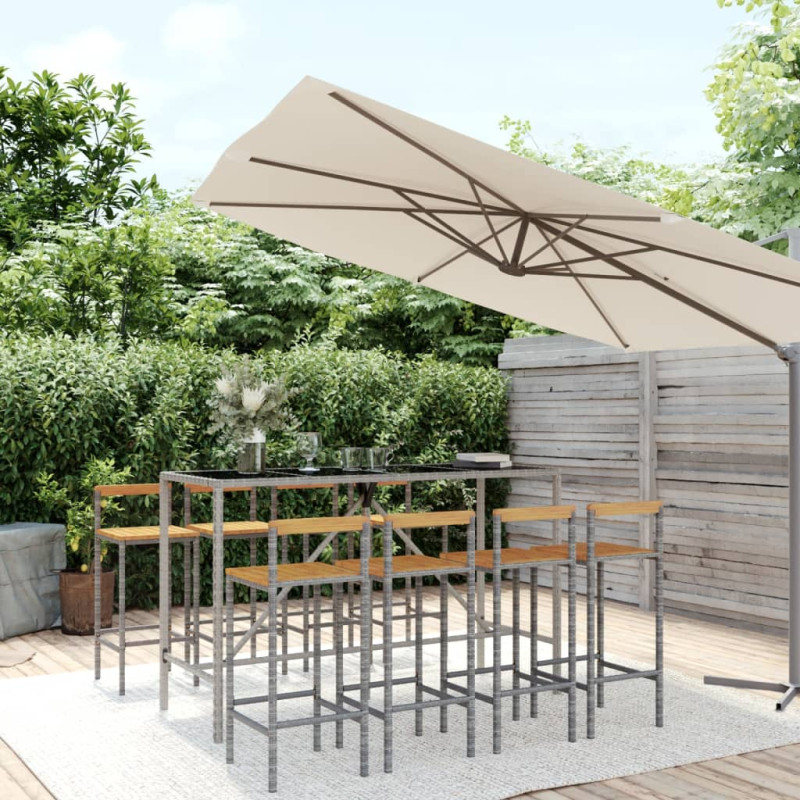 stradeXL 9 Piece Garden Bar...