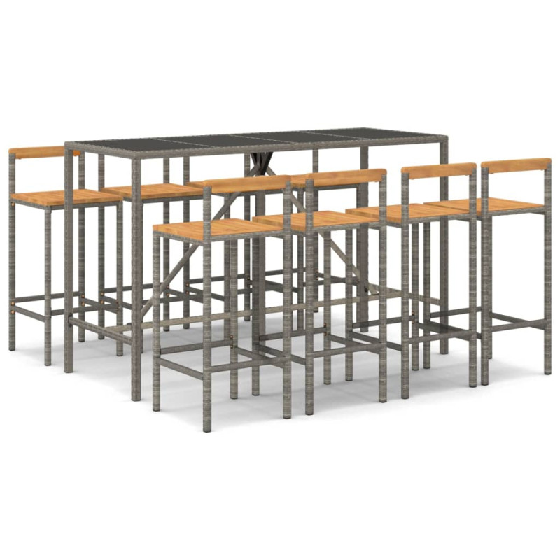 stradeXL 9 Piece Garden Bar...