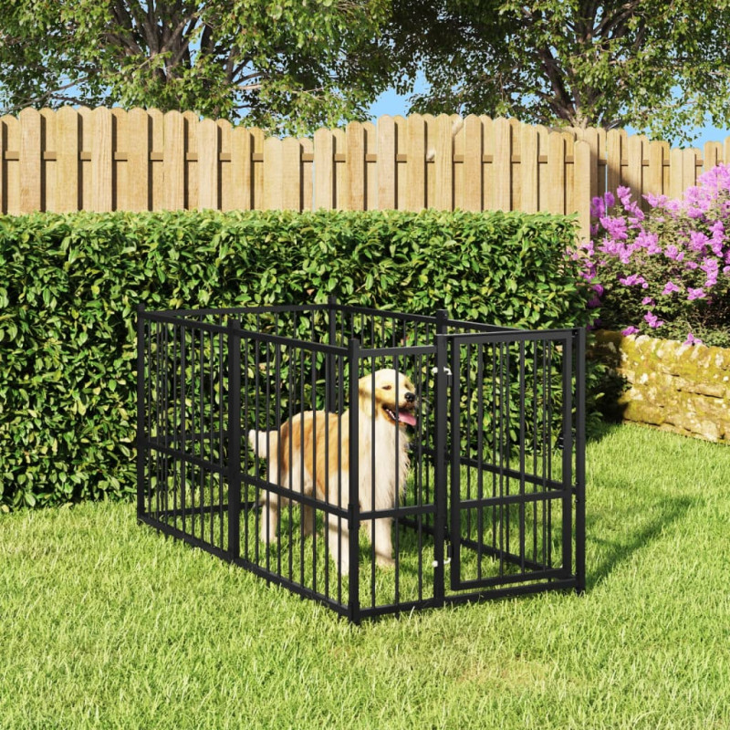 stradeXL Dog Kennel Black...