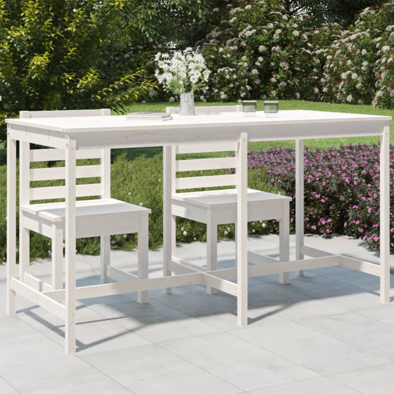 stradeXL Garden Table White...