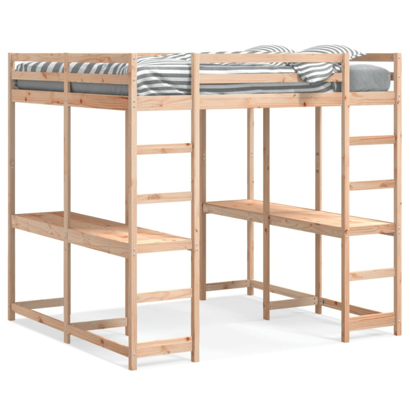 stradeXL Loft Bed with Desk...