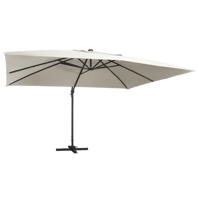 stradeXL Parasol z LED i...