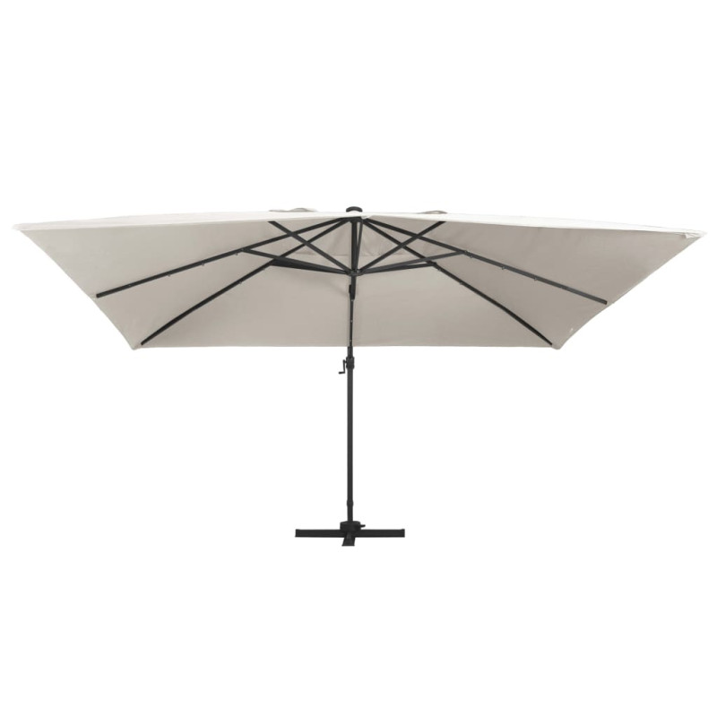 stradeXL Parasol z LED i...