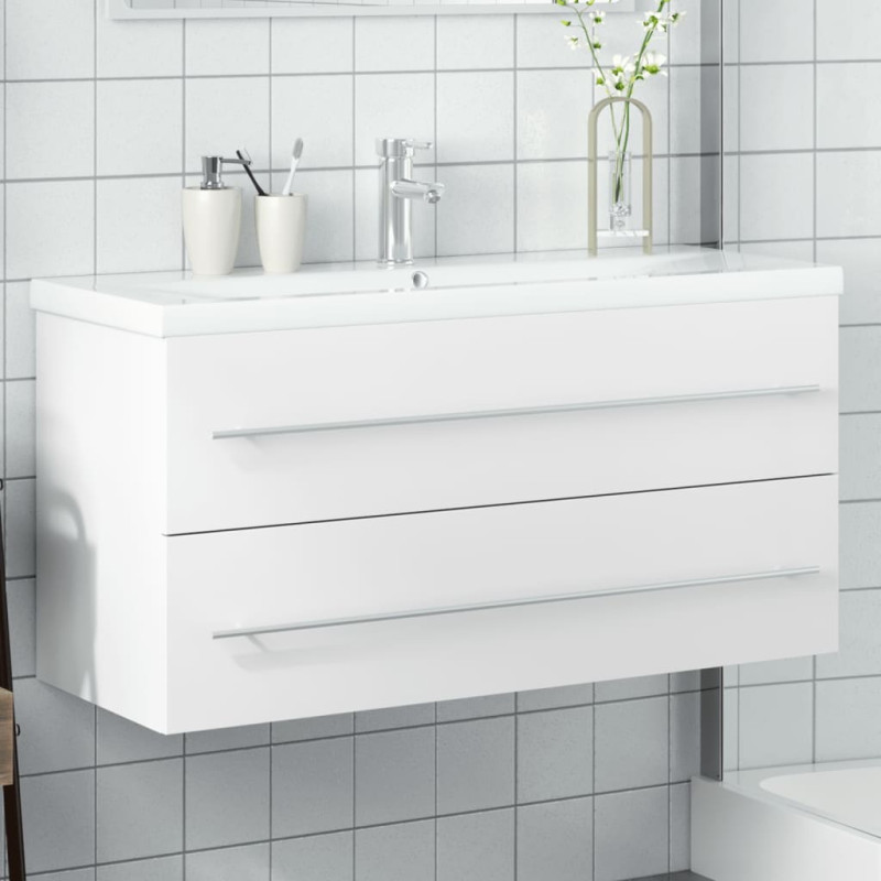 stradeXL Armoire lavabo de...