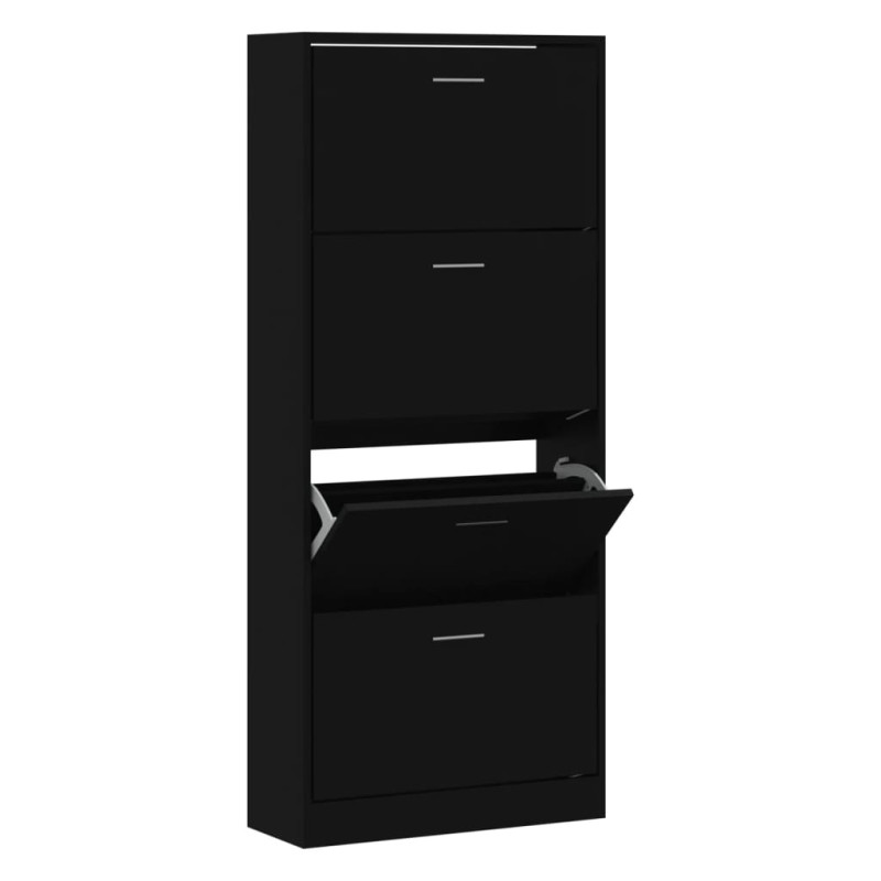 stradeXL Shoe Cabinet Black...