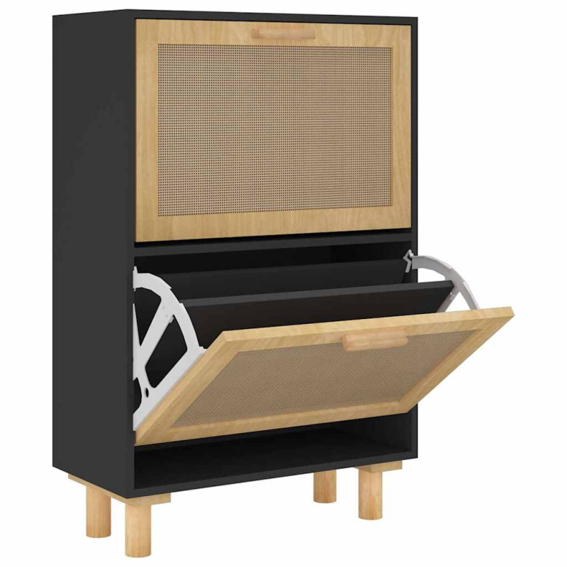 stradeXL Shoe Cabinet Black...