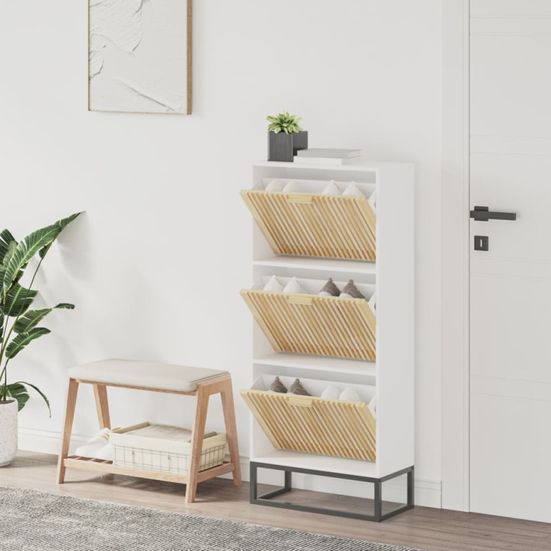 stradeXL Shoe Cabinet White...