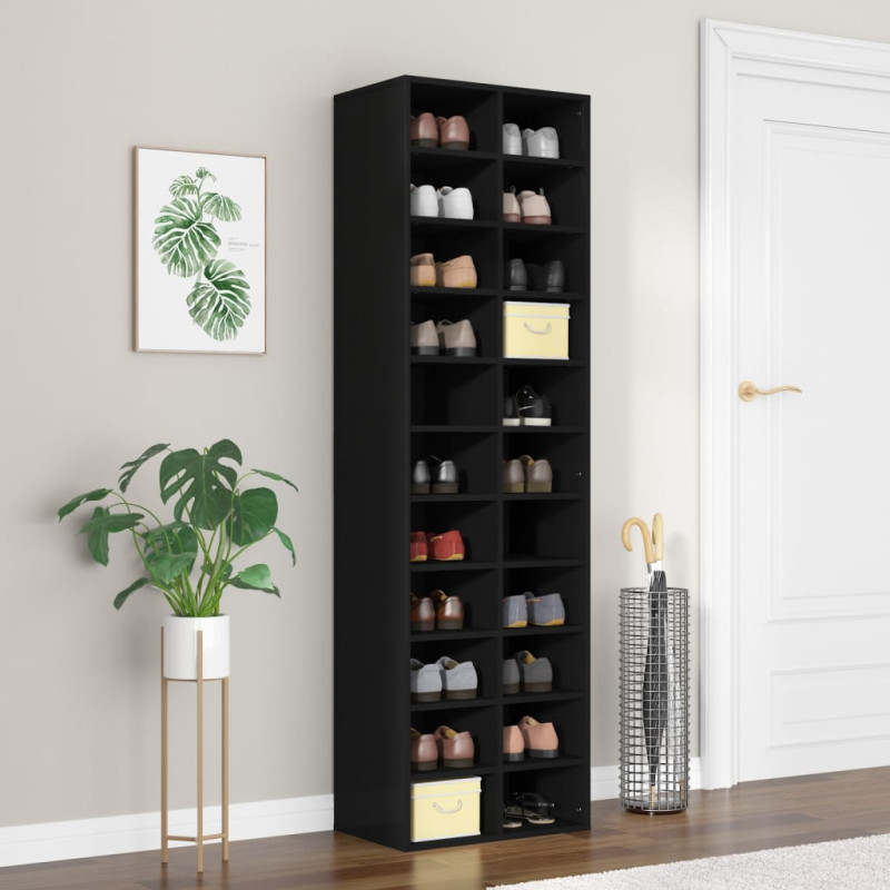 stradeXL Shoe Cabinet Black...