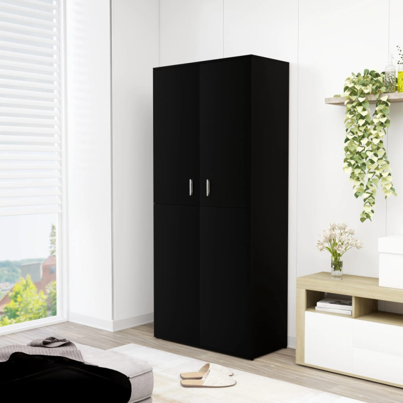 stradeXL Shoe Cabinet Black...