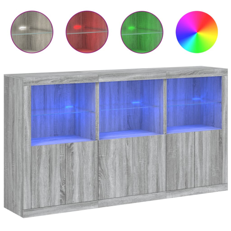 vidaXL Sideboard with LED...