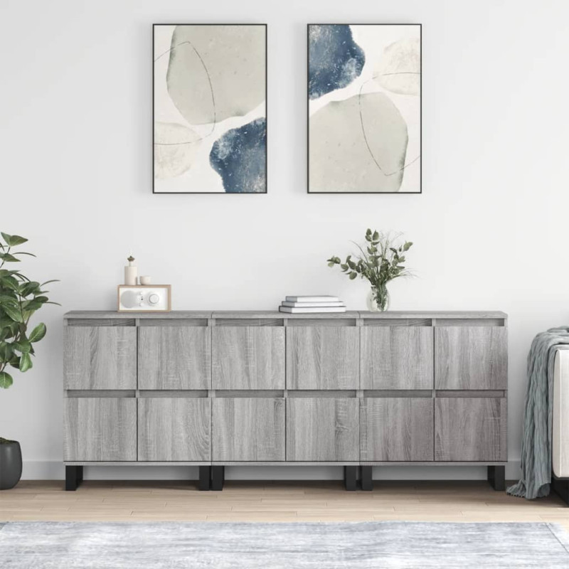 stradeXL Sideboards 3 pcs...