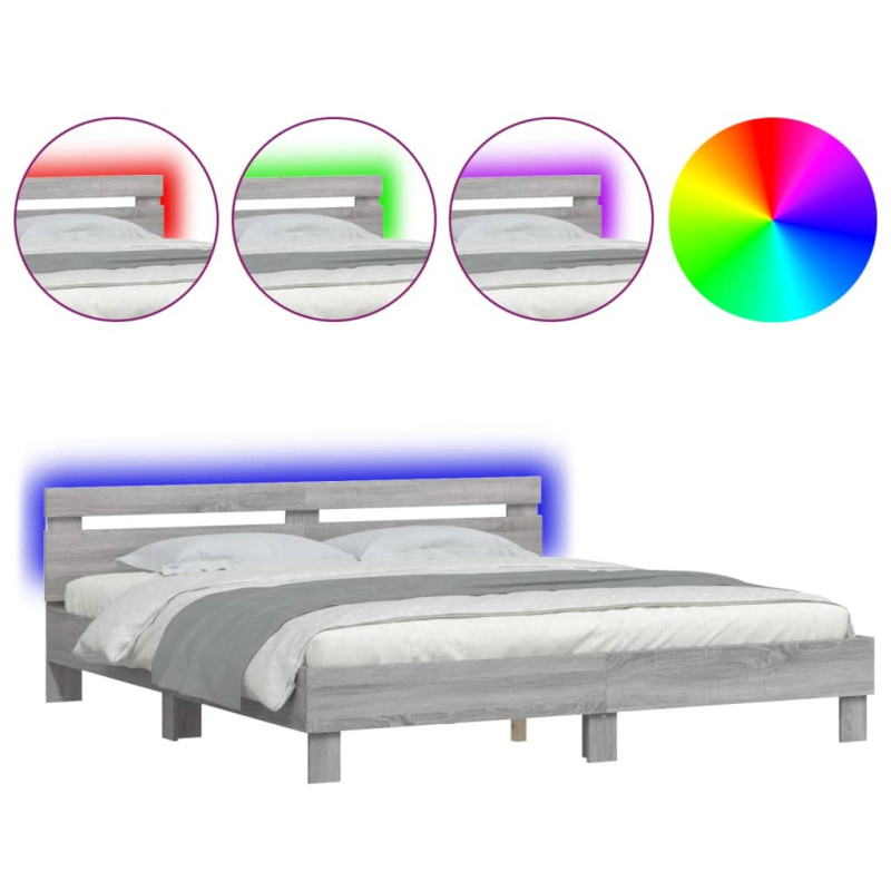 stradeXL Bed Frame with LED...