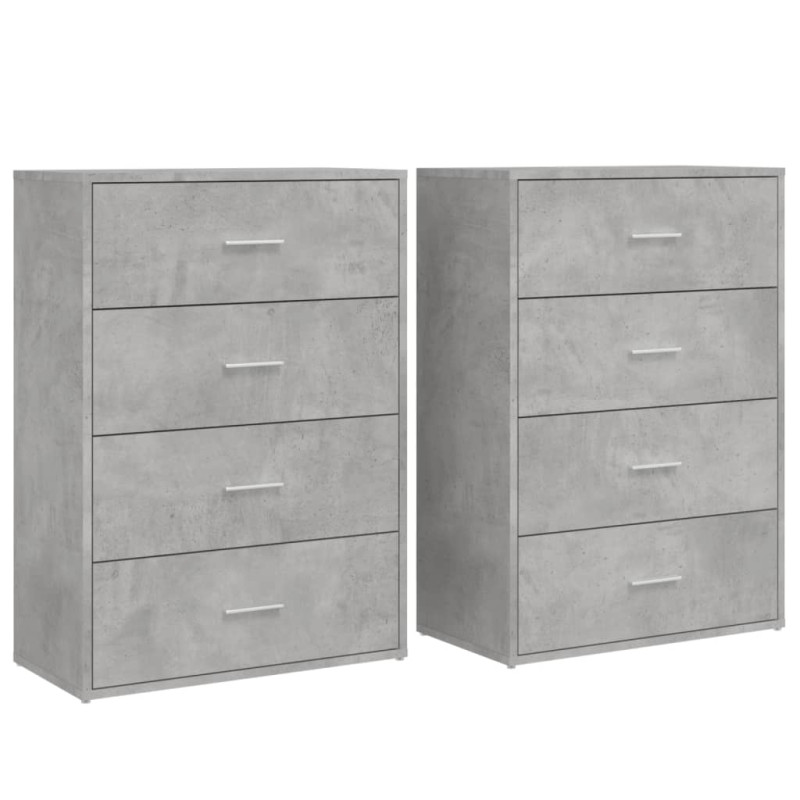 stradeXL Buffets 2 pcs gris...