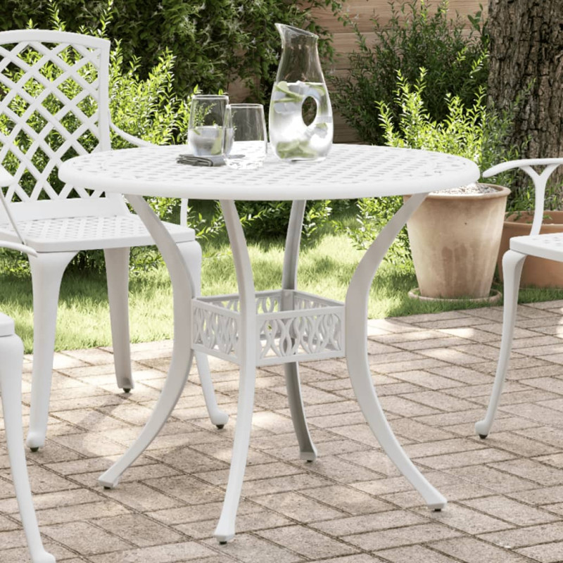 stradeXL Garden Table White...