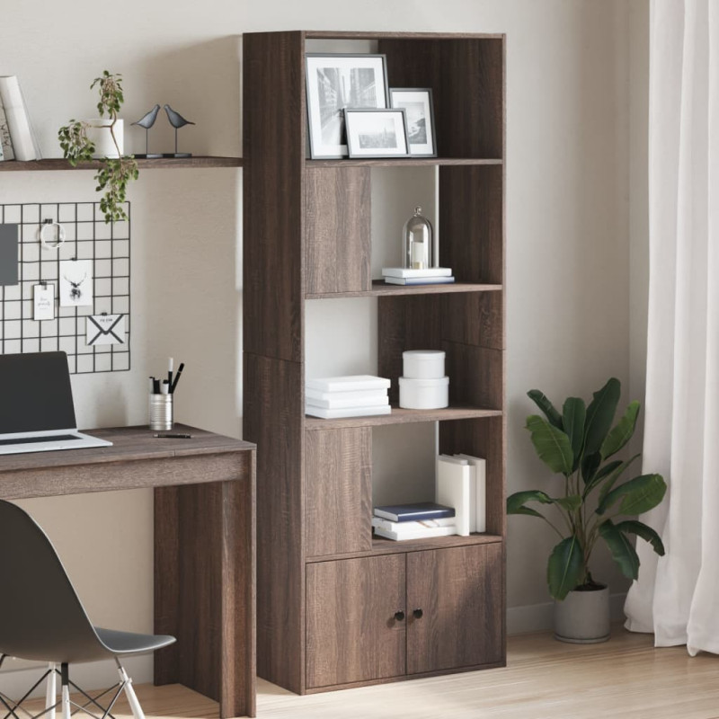 stradeXL Bookcase Brown Oak...