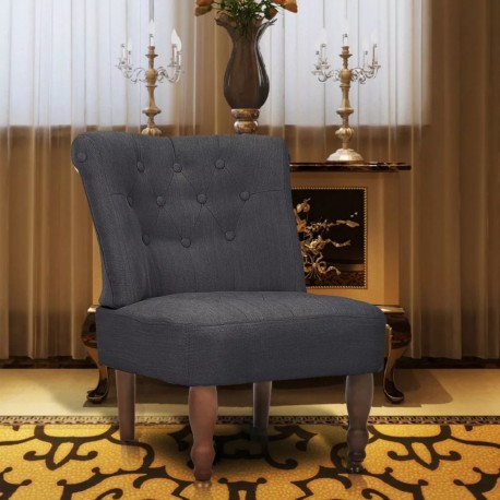French Chair Grey Fabric