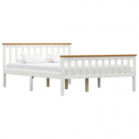 stradeXL Bed Frame White...