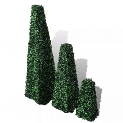 Set of 3 Artificial Boxwood...