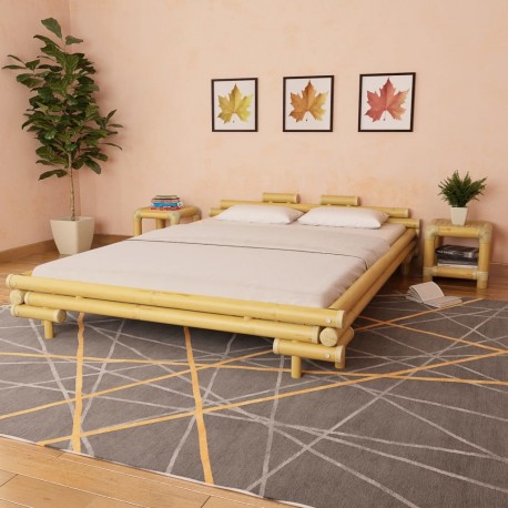 stradeXL Bed Frame Bamboo...