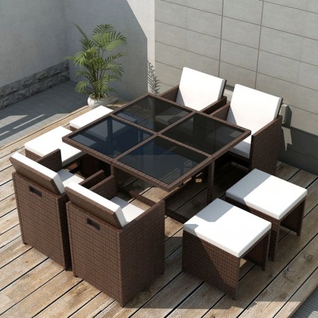 stradeXL 9 Piece Outdoor...