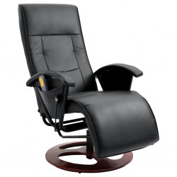 Massage Chair Black Faux...