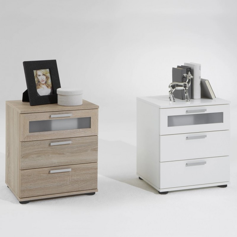 FMD Bedside Table with 3...