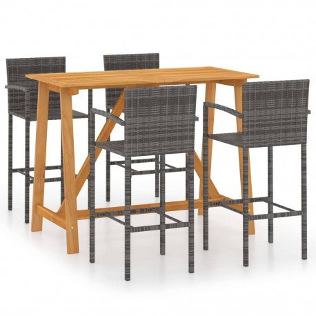 stradeXL 5 Piece Garden Bar...